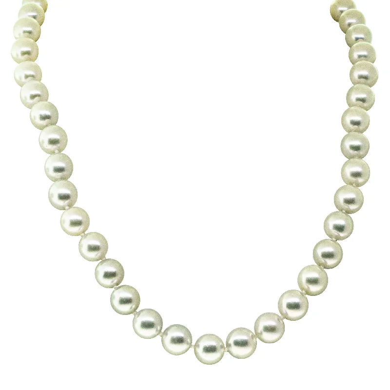 long necklaces for women-9ct White Gold Akoya Pearl Strand