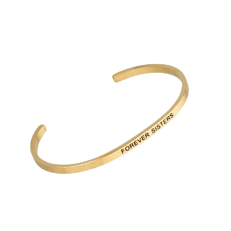 multi-colored bangles for women-Forever Sisters Gold Embracelet