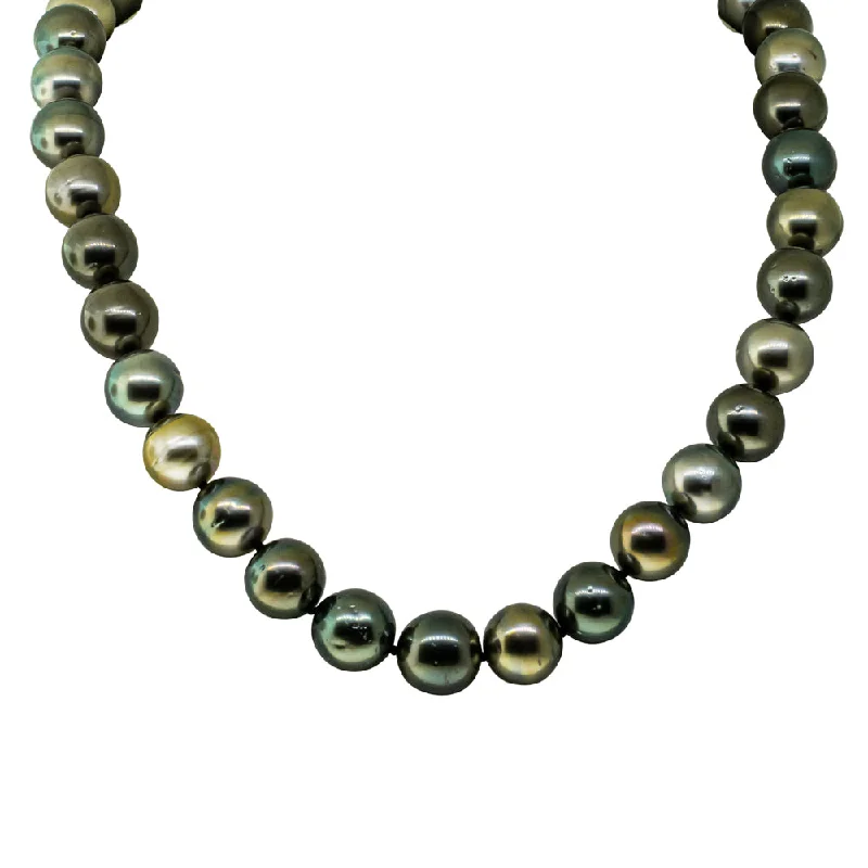 layered gold necklaces for women-18ct Yellow Gold Cultured Black Pearl Necklace