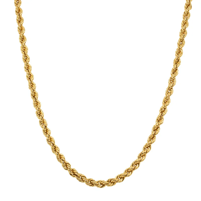 luxury gemstone necklaces for women-Deja Vu 9ct Yellow Gold Rope Link Chain