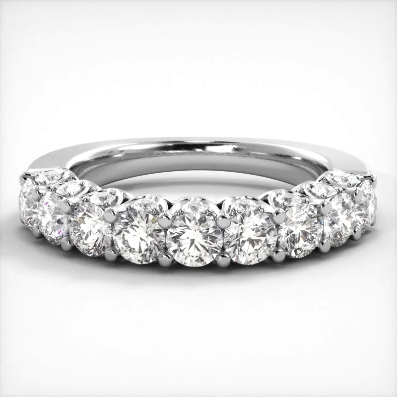 unique wedding bands for women-1.71 ct. Round Diamond Wedding Band