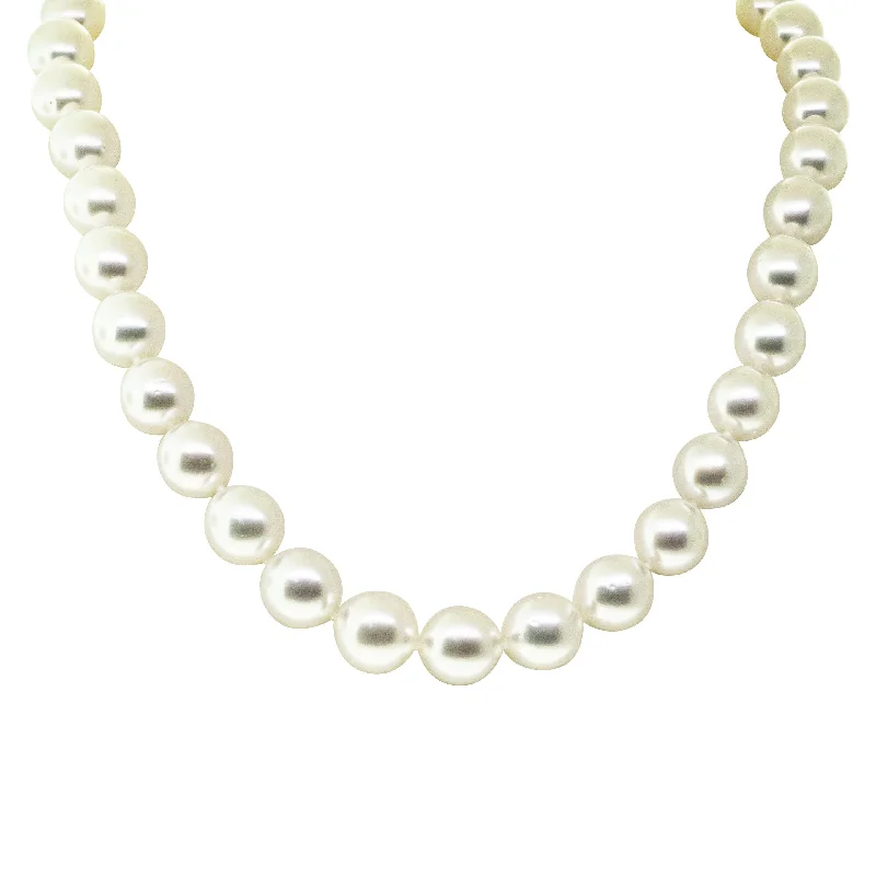 hand-crafted necklaces for women-18ct White Gold South Sea Pearl Strand