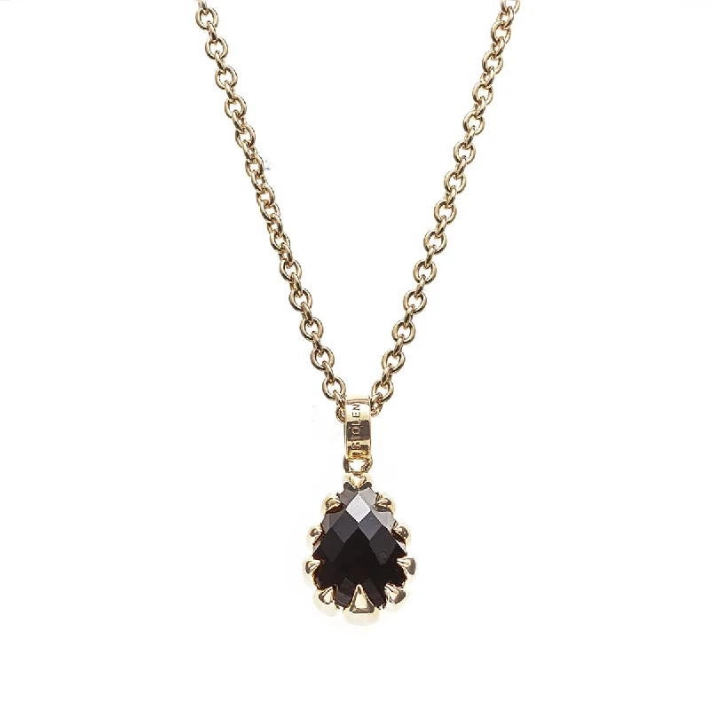 diamond-studded necklaces for women-Stolen Girlfriends Club Love Claw Drop Necklace - Gold Plated & Onyx