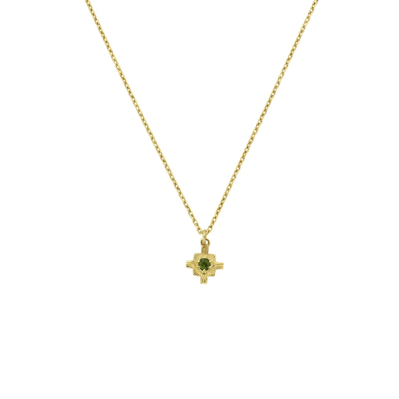 gold necklaces for women-Zoe & Morgan Inka Necklace - Gold Plated & Chrome Diopside