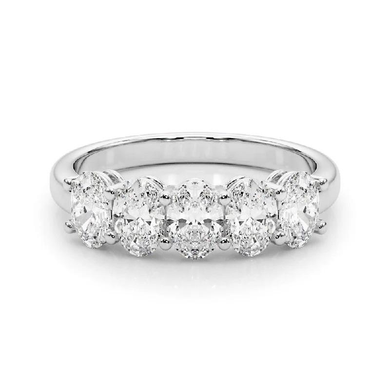 high-quality engagement rings for women-Five Stone 2.0 ct. Oval Diamond Anniversary Ring