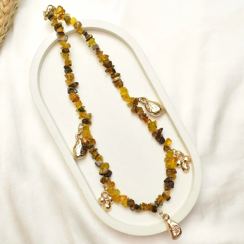 timeless necklaces for women-TFC Golden Petal Harmony Necklace