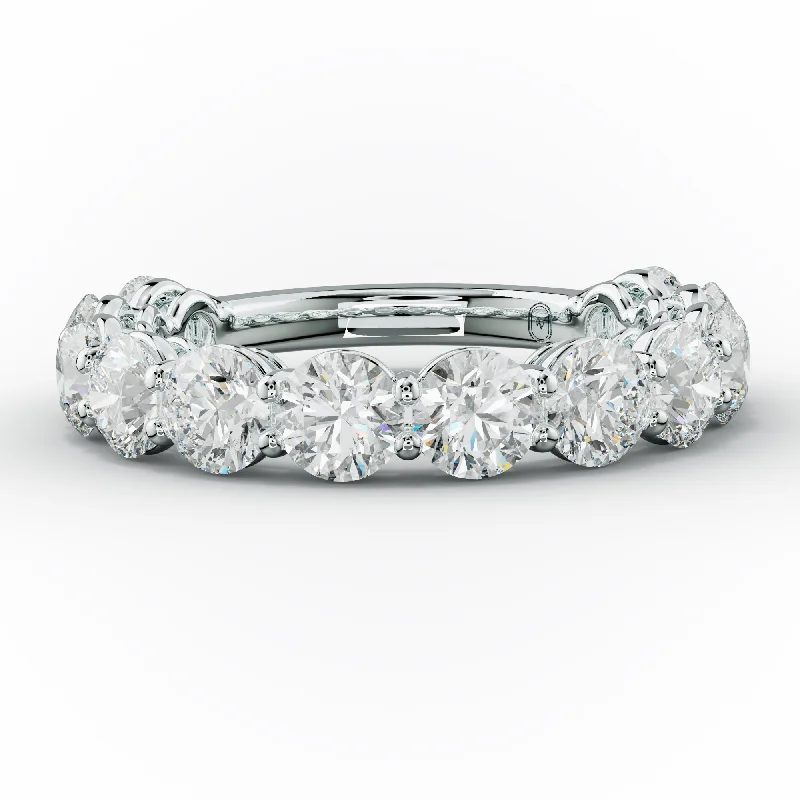 high-quality engagement rings for women-3.0 Carat Round Diamond Anniversary Band