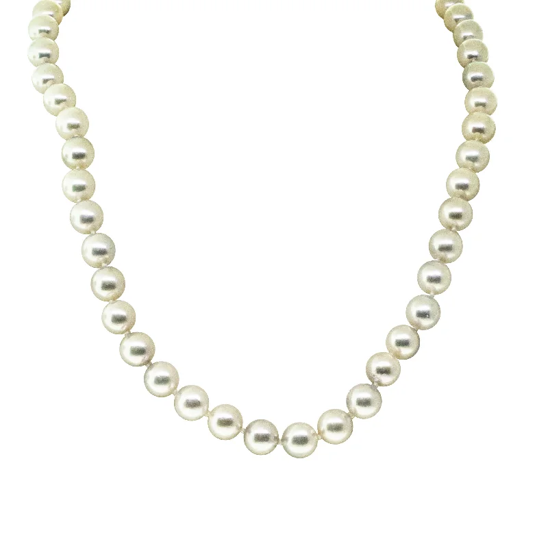 elegant necklaces for women-9ct White Gold Akoya Pearl Strand