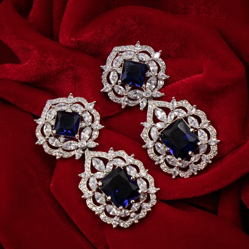 celestial earrings for women-Nipura Grand Blue Duchess Danglers