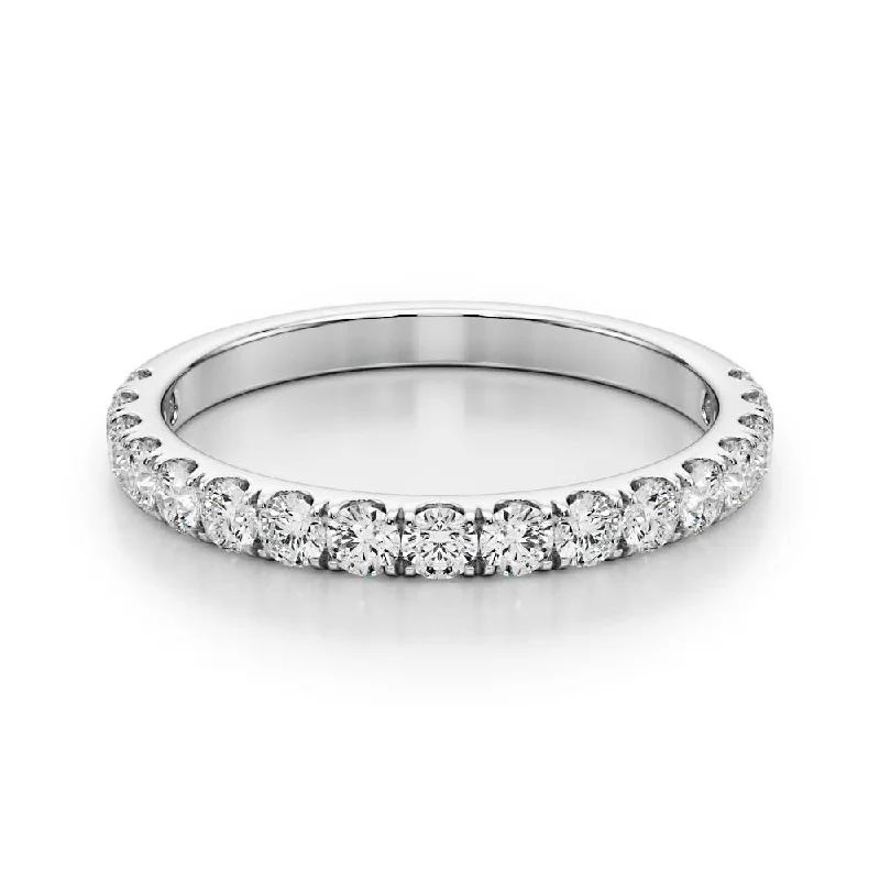 modern wedding rings for women-0.50 ct. Common Prong Round Diamond Wedding Ring