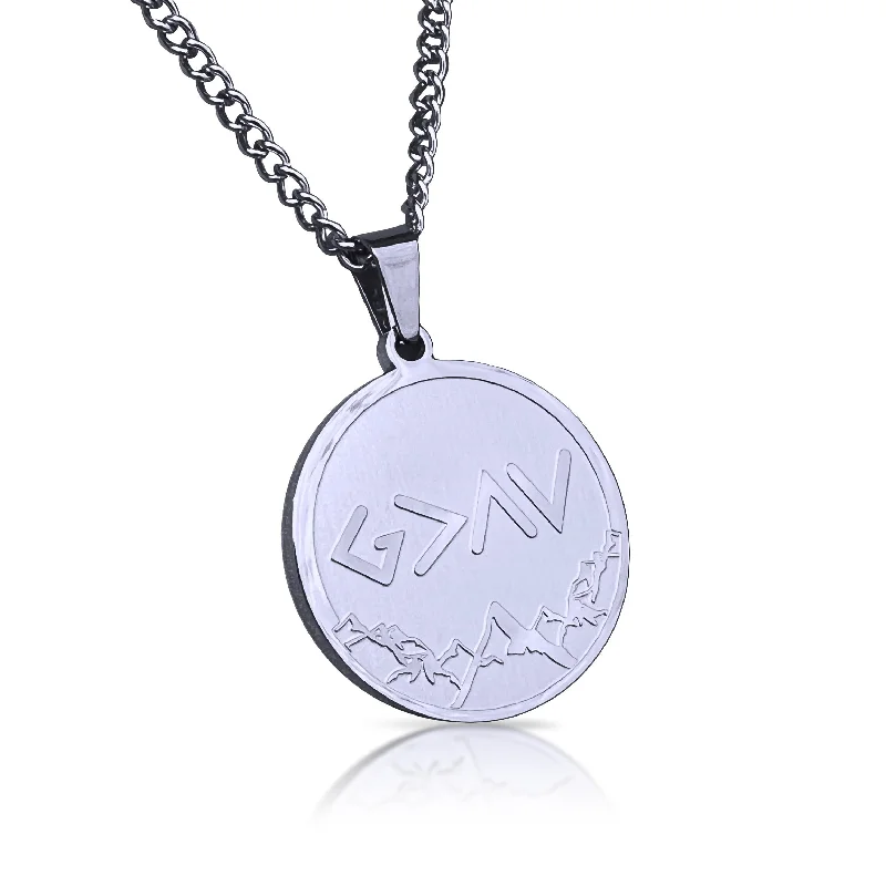 artistic necklaces for women-God Is Greater Than The Highs and Lows Pendant With Chain Necklace - Stainless Steel