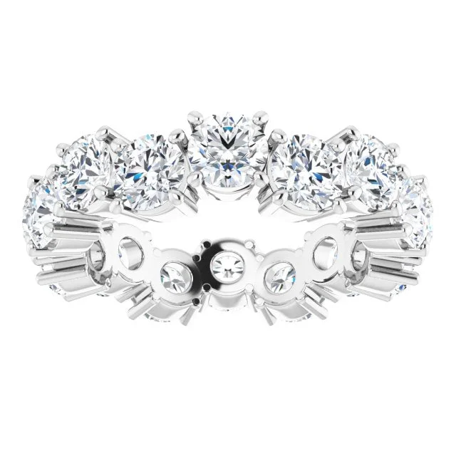 statement rings for women-5.28 ct. Round Diamond Eternity Band