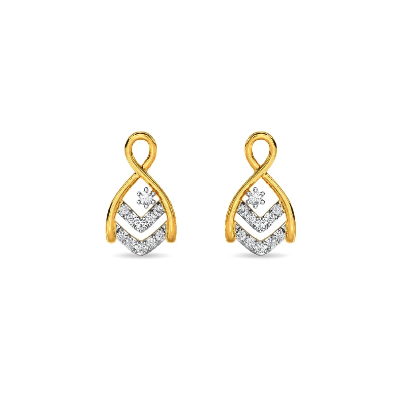 delicate gold earrings for women-Landry Earring