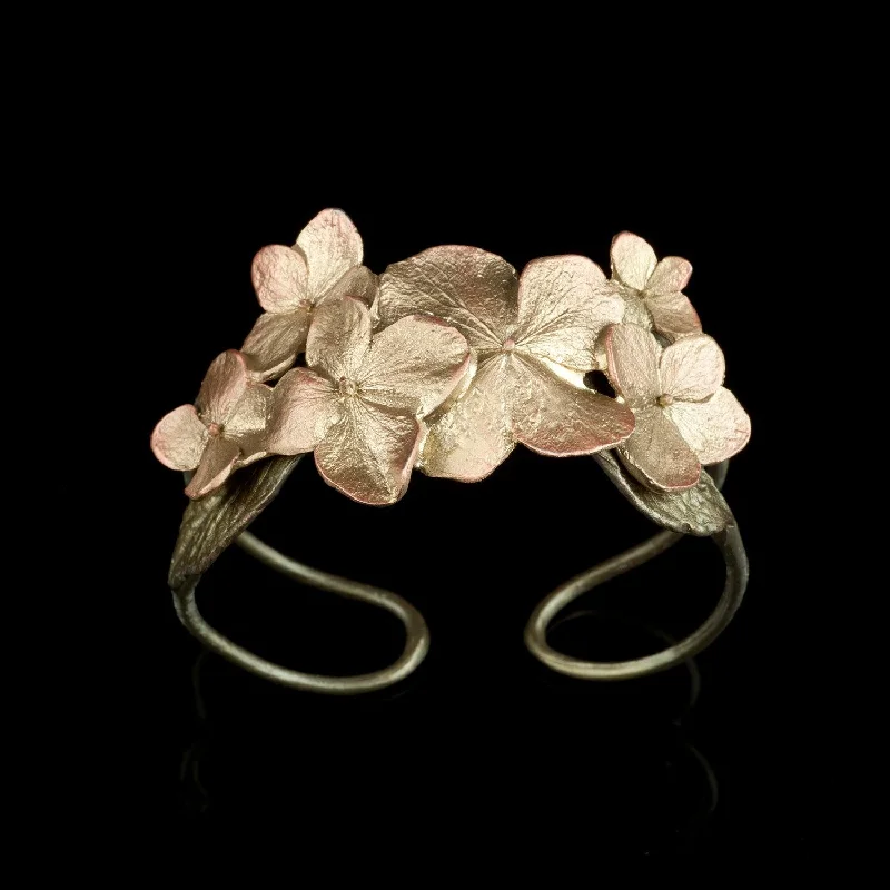 custom bangles for women-Hydrangea Cuff Bracelet