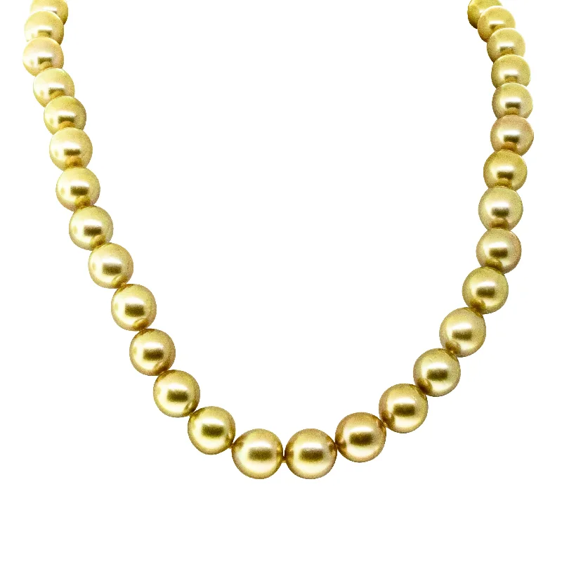 romantic pendant necklaces for women-18ct Yellow Gold South Sea Pearl Strand