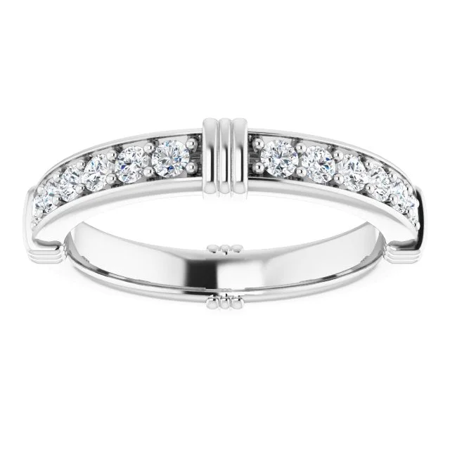 unique engagement rings for women-0.72 ct. Round Diamond Stackable Eternity Band