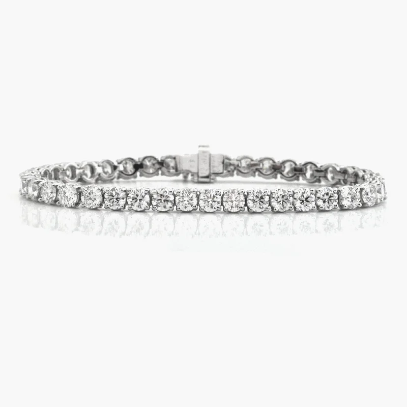 luxury gemstone bangles for women-12.01 CT Diamond tennis bracelet in Platinum