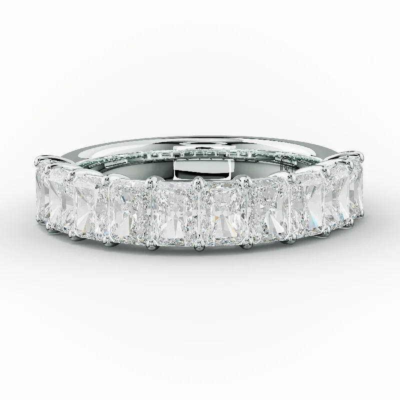 fancy rings for women-3.0 Carat Radiant Diamond Anniversary Band